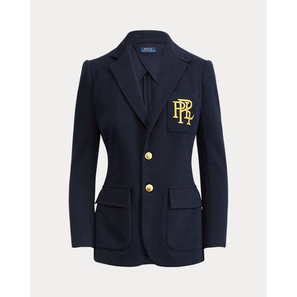 Polo Ralph Lauren Aviator Navy Knit Cotton Gold Crest Blazer Jacket NEW/NWT!! - Picture 6 of 15